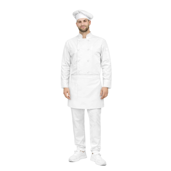 Uniform kucharza męski - zestaw gastronomiczny z długim rękawem roz. L